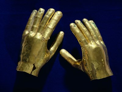 Pair of Funerary Hands, from Peru, c.200-c.800 by Moche